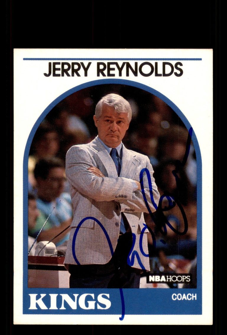 Signed Basketball Card Auto Jerry Reynolds 1989-90 Hoops #161 Sacramento Kings