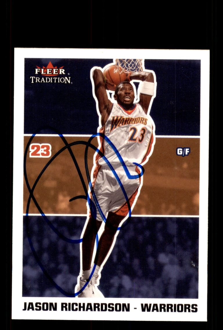 Signed Basketball Card Auto Jason Richardson 2003-04 Fleer Tradition #71