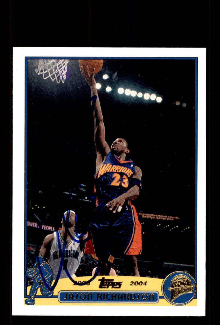 Signed Basketball Card Auto Jason Richardson 2003-04 Topps #23 Warriors