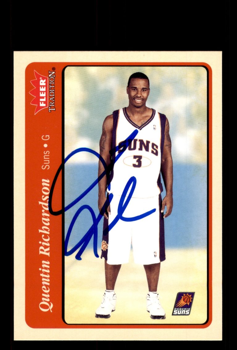 Signed Basketball Card Auto Quentin Richardson 2004-05 Fleer Tradition #116 Suns