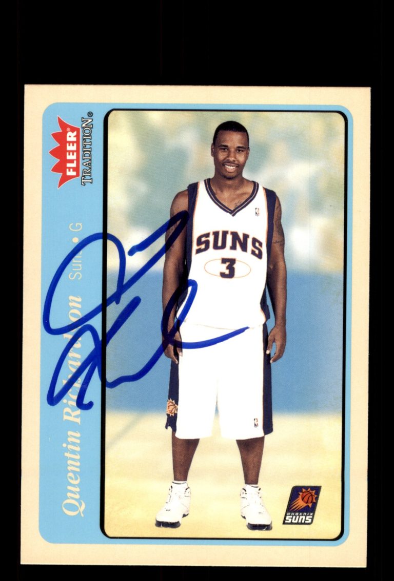 Signed Basketball Card Auto Quentin Richardson 2004-05 Fleer Tradition #116 Blue