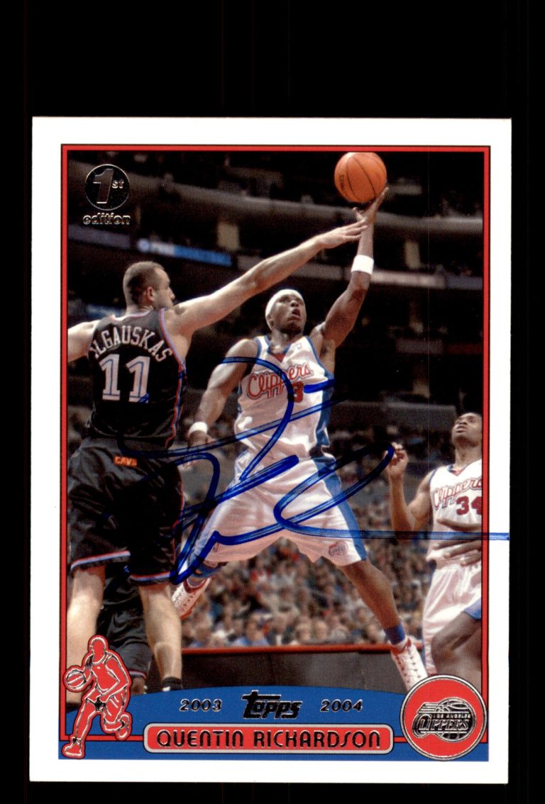 Signed Basketball Card Auto Quentin Richardson 2003-04 Topps 1st Ed. #120