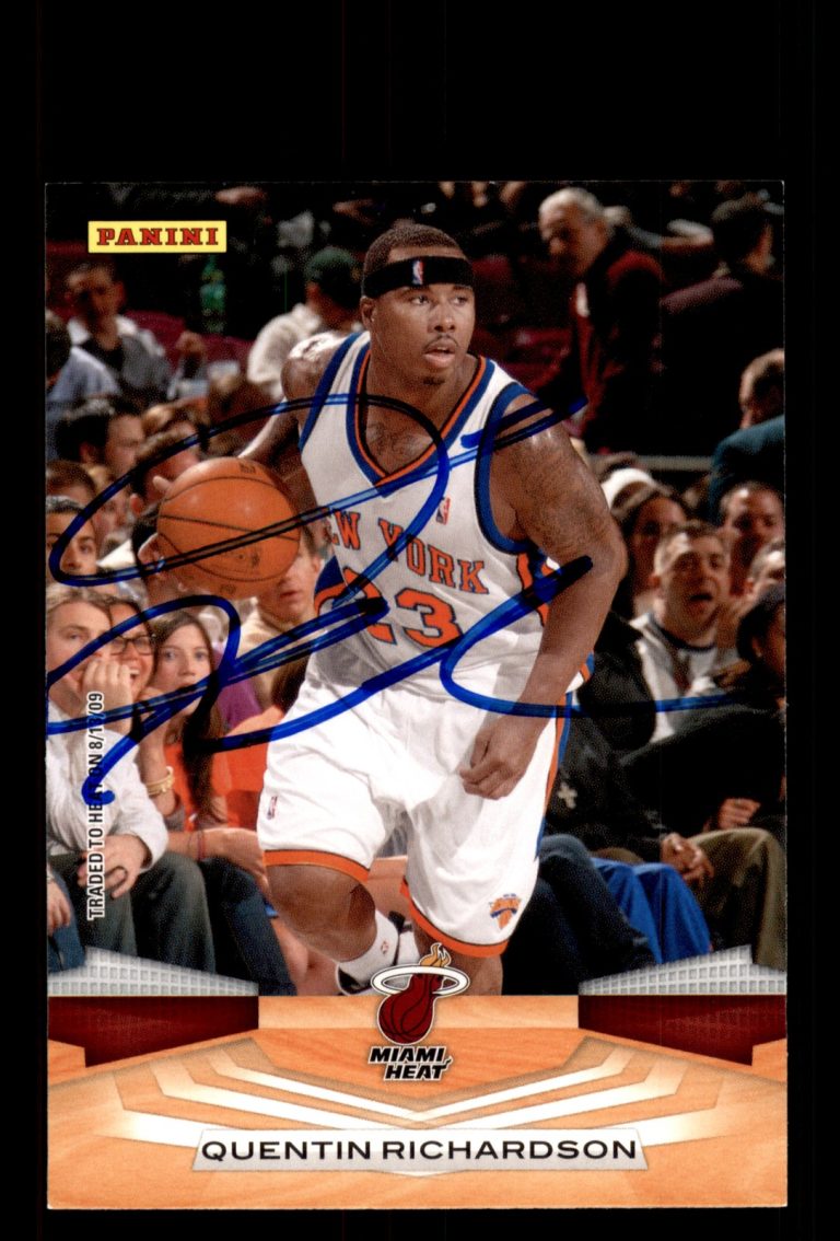 Signed Basketball Card Auto Quentin Richardson 2009-10 Panini #216 Miami Heat