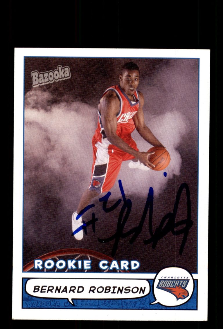 Signed Basketball Card Auto Bernard Robinson 2004-05 Bazooka #176 Bobcats