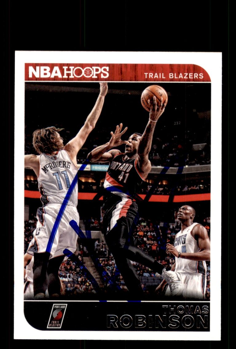 Signed Basketball Card Auto Thomas Robinson 2014-15 Hoops #206