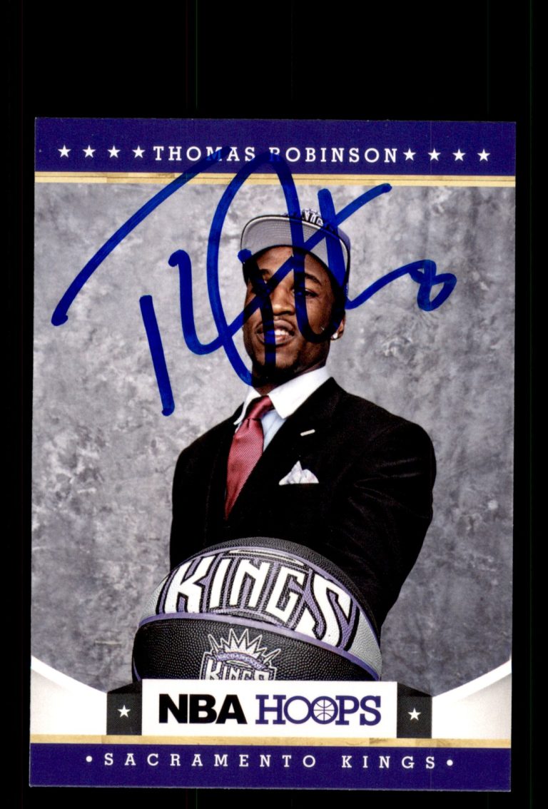 Signed Basketball Card Auto Thomas Robinson 2012-13 Hoops #279 Sacramento Kings