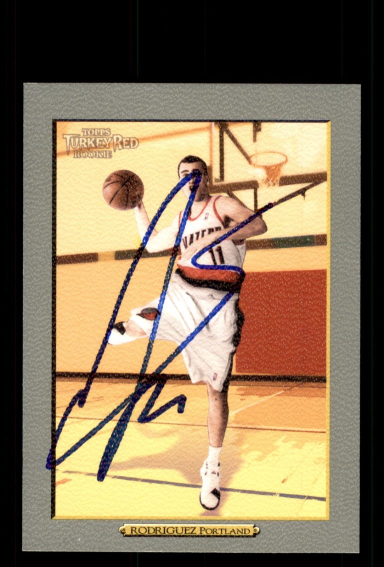 Signed Basketball Card Auto Sergio Rodriguez 2006-07 Topps Turkey Red #224