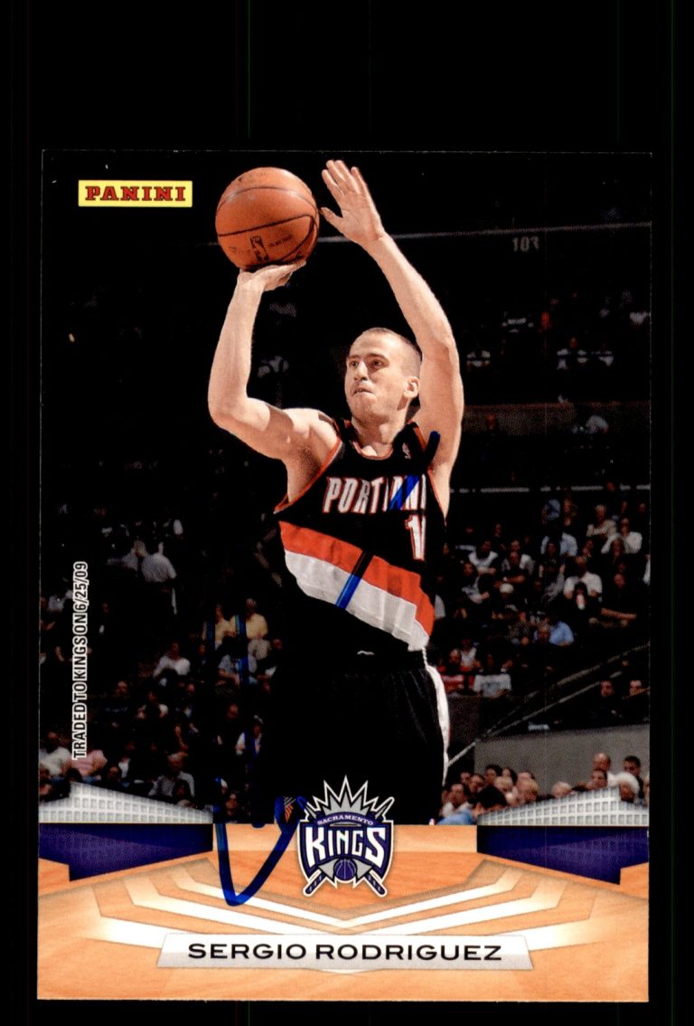 Signed Basketball Card Auto Sergio Rodriguez 2009-10 Panini #298 Kings
