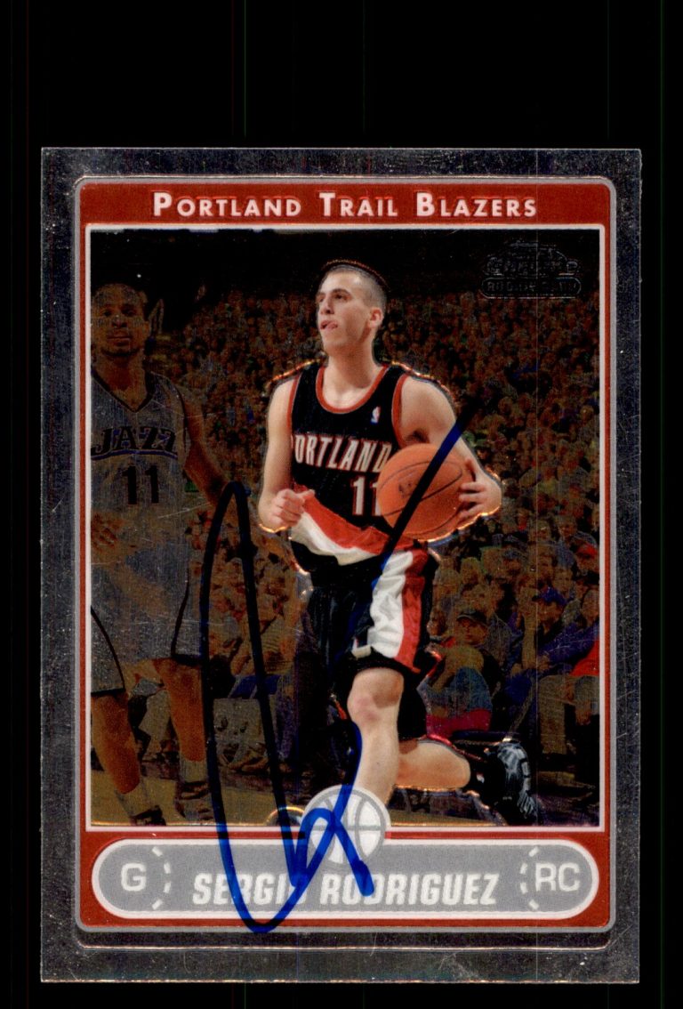 Signed Basketball Card Auto Sergio Rodriguez 2006-07 Topps Chrome #199