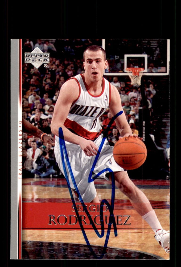 Signed Basketball Card Auto Sergio Rodriguez 2007-08 Upper Deck #71