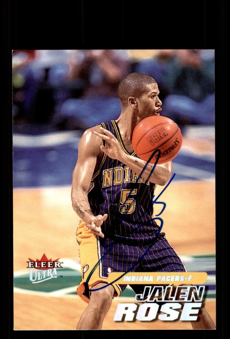 Signed Basketball Card Auto Jalen Rose 2000-01 Fleer Ultra #98 Pacers