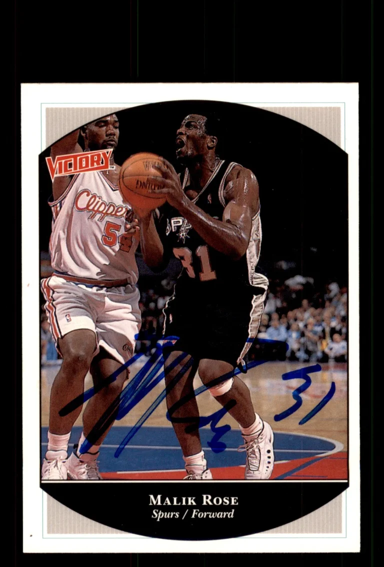 Signed Basketball Card Auto Malik Rose 1999-00 Upper Deck Victory #234 Spurs