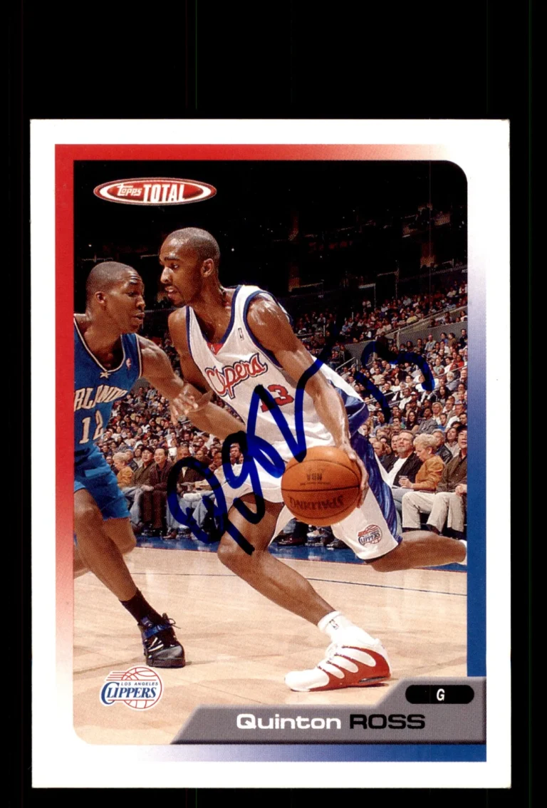 Signed Basketball Card Auto Quinton Ross 2005-06 Topps Total #205 Clippers