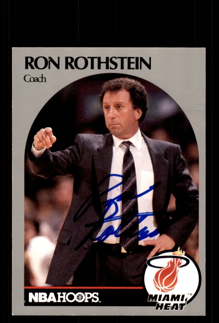 Signed Basketball Card Auto Ron Rothstein 1990-91 Hoops #318 Miami Heat