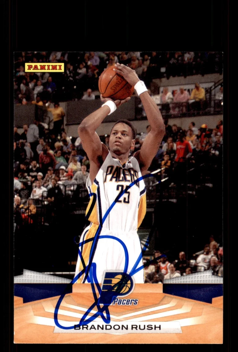Signed Basketball Card Auto Brandon Rush 2009-10 Panini #82 Indiana Pacers