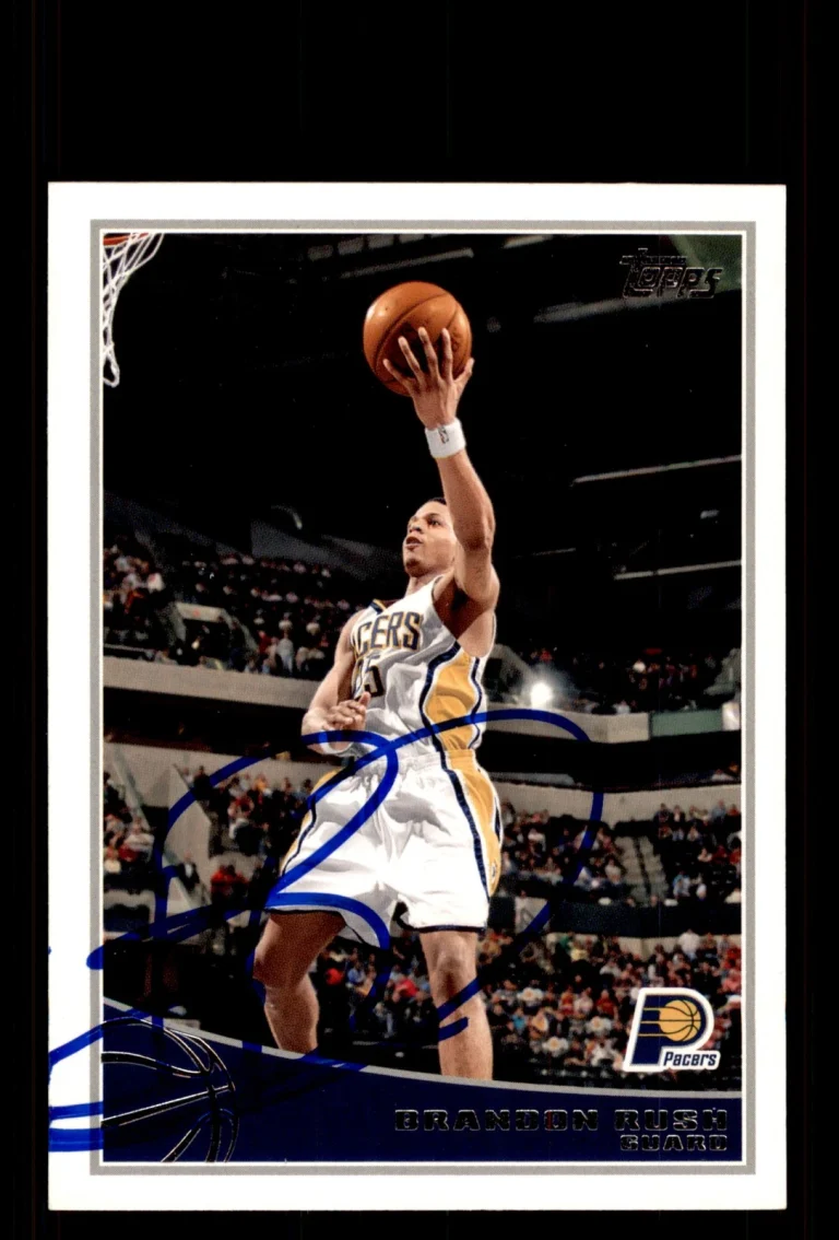 Signed Basketball Card Auto Brandon Rush 2009-10 Topps #110 Indiana Pacers