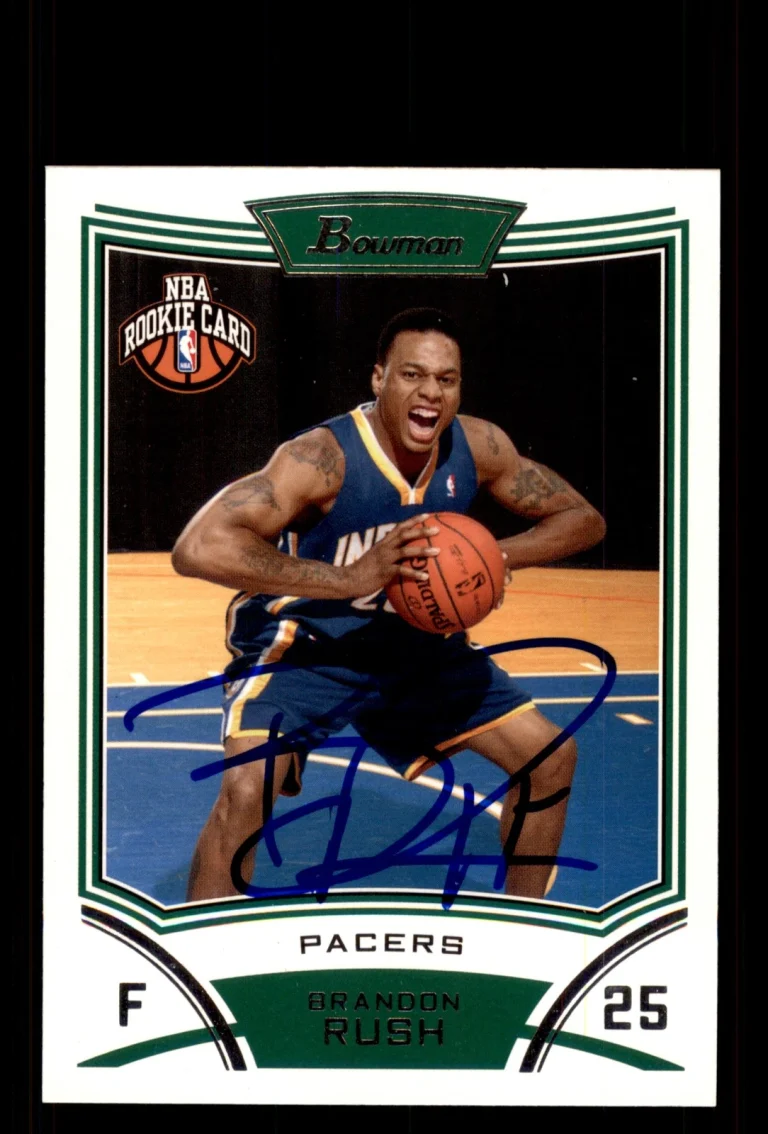 Signed Basketball Card Auto Brandon Rush 2008-09 Bowman #149 Indiana Pacers