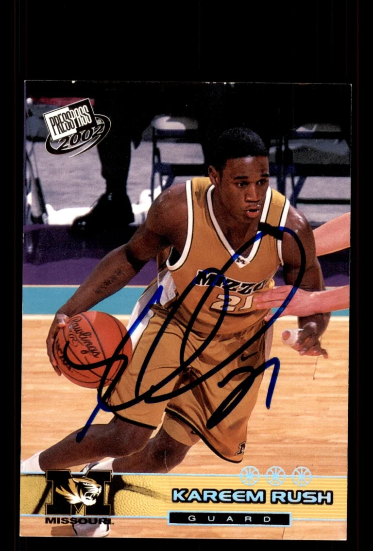 Signed Basketball Card Auto Kareem Rush 2002 Press Pass #G21 Missouri Tigers