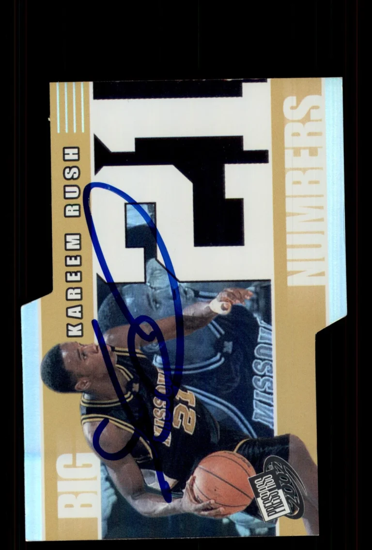 Signed Basketball Card Auto Kareem Rush 2002 Press Pass #BN18 Missouri Tigers
