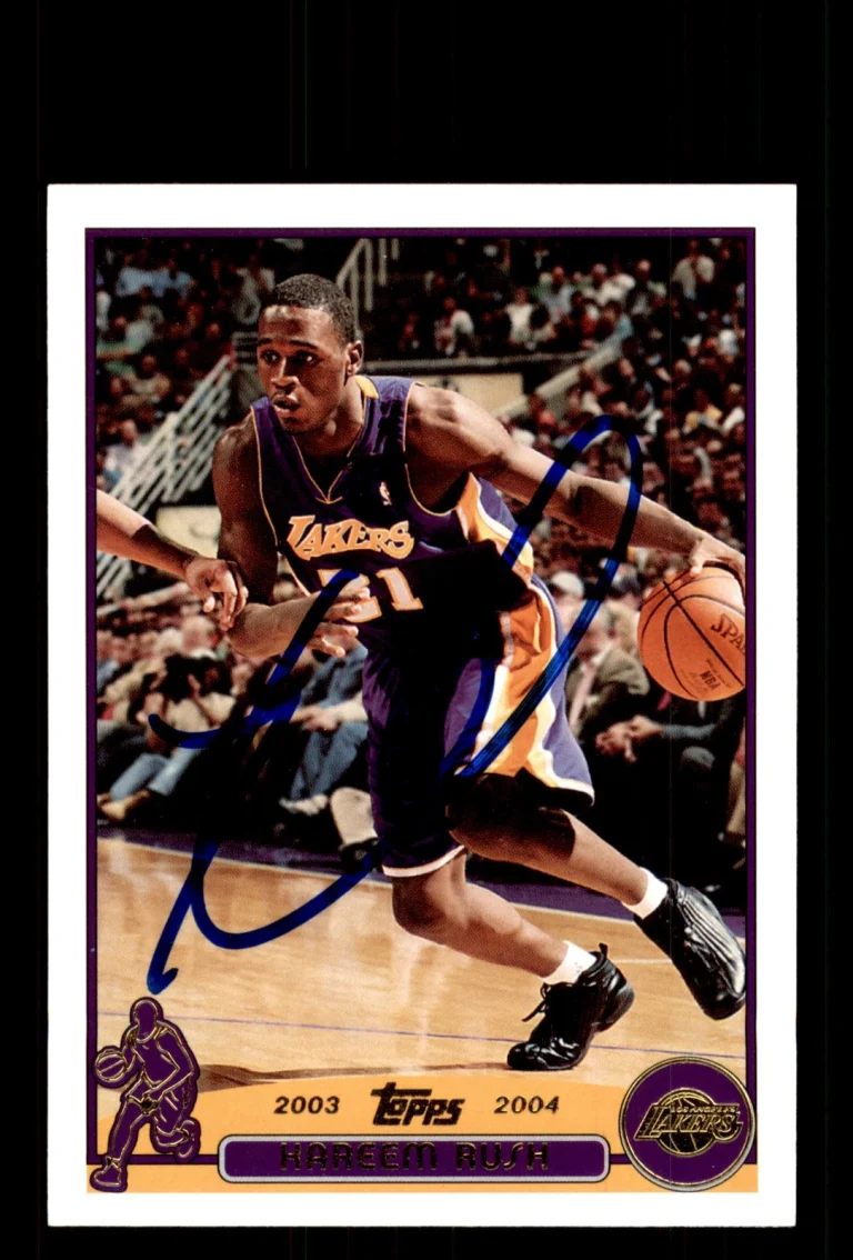 Signed Basketball Card Auto Kareem Rush 2003-04 Topps #63 Los Angeles Lakers