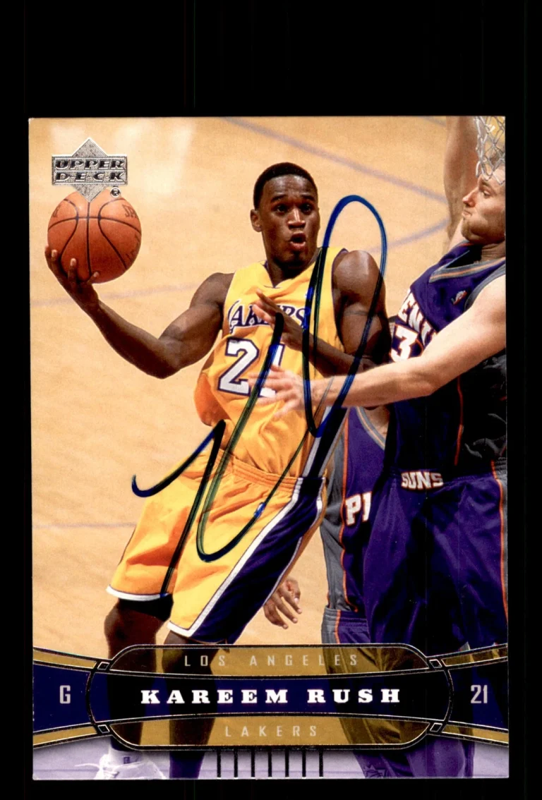 Signed Basketball Card Auto Kareem Rush 2004-05 Upper Deck #84 Lakers