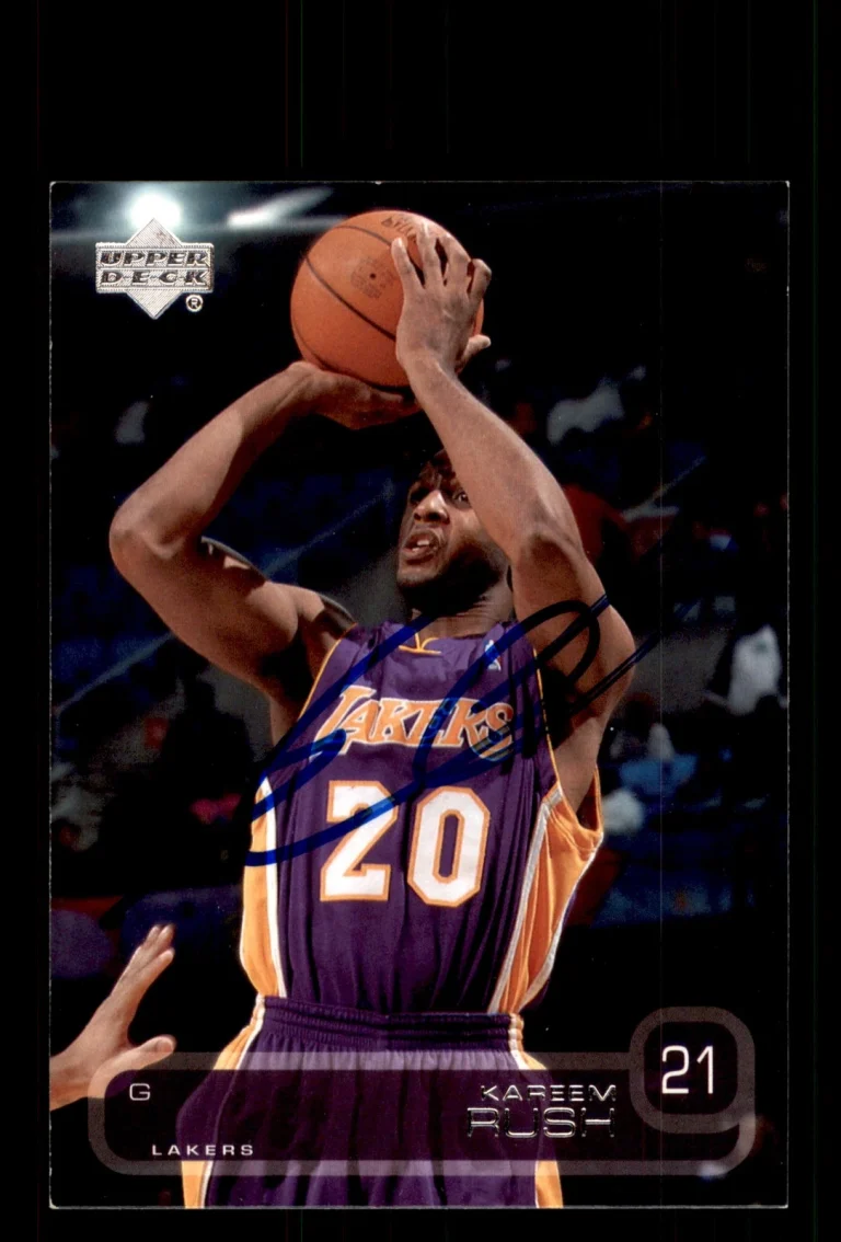 Signed Basketball Card Auto Kareem Rush 2002-03 Upper Deck #283 Lakers