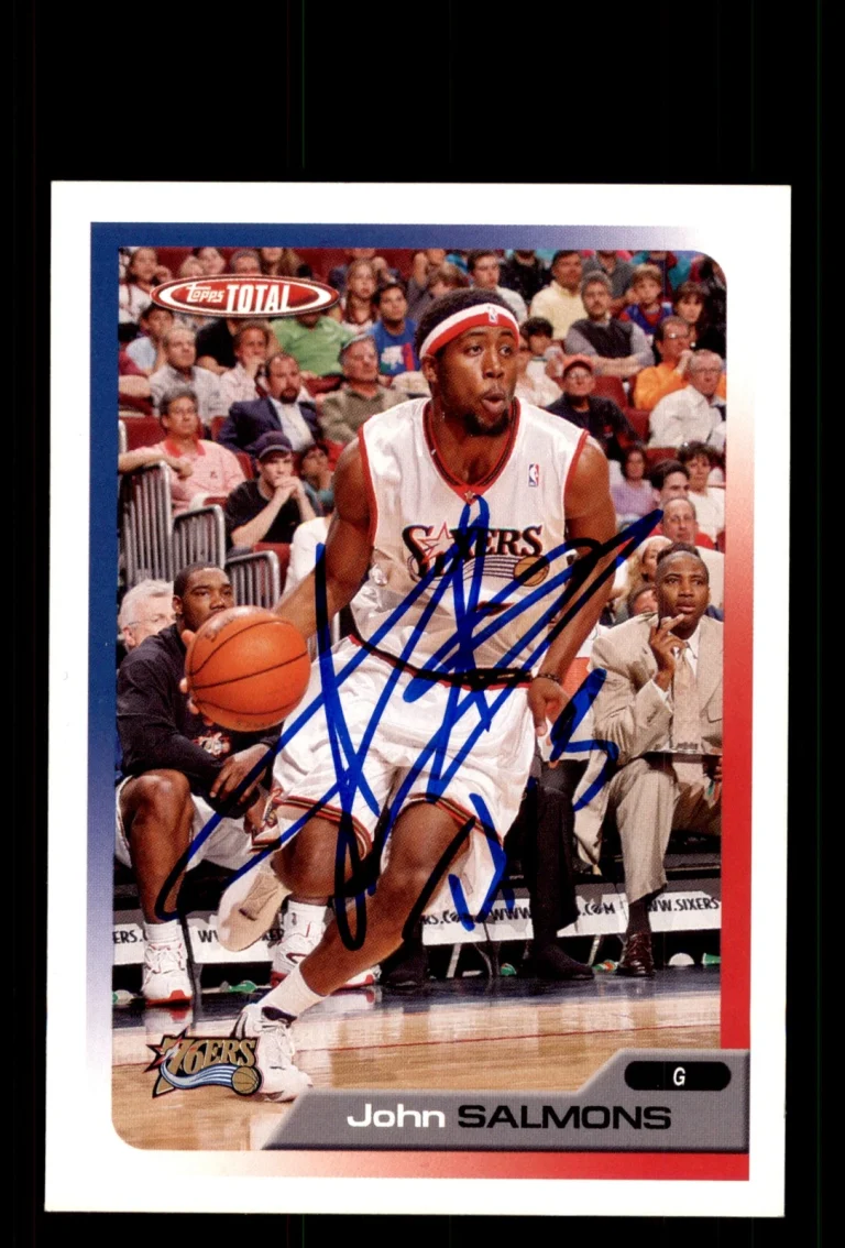 Signed Basketball Card Auto John Salmons 2005-06 Topps Total #121 76ers