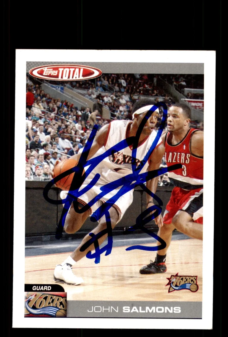 Signed Basketball Card Auto John Salmons 2004-05 Topps Total #203 76ers