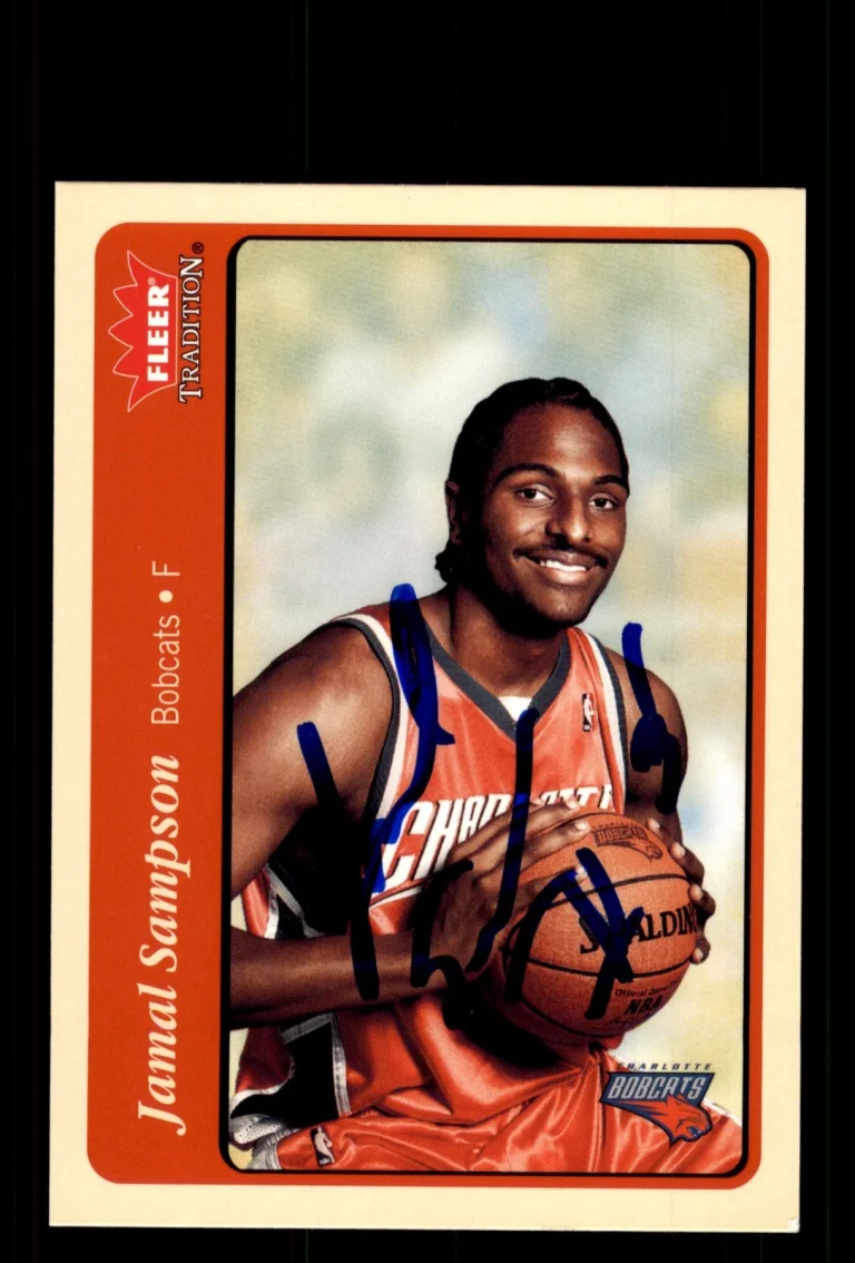 Signed Basketball Card Auto Jamal Sampson 2004-05 Fleer Tradition #79 Bobcats