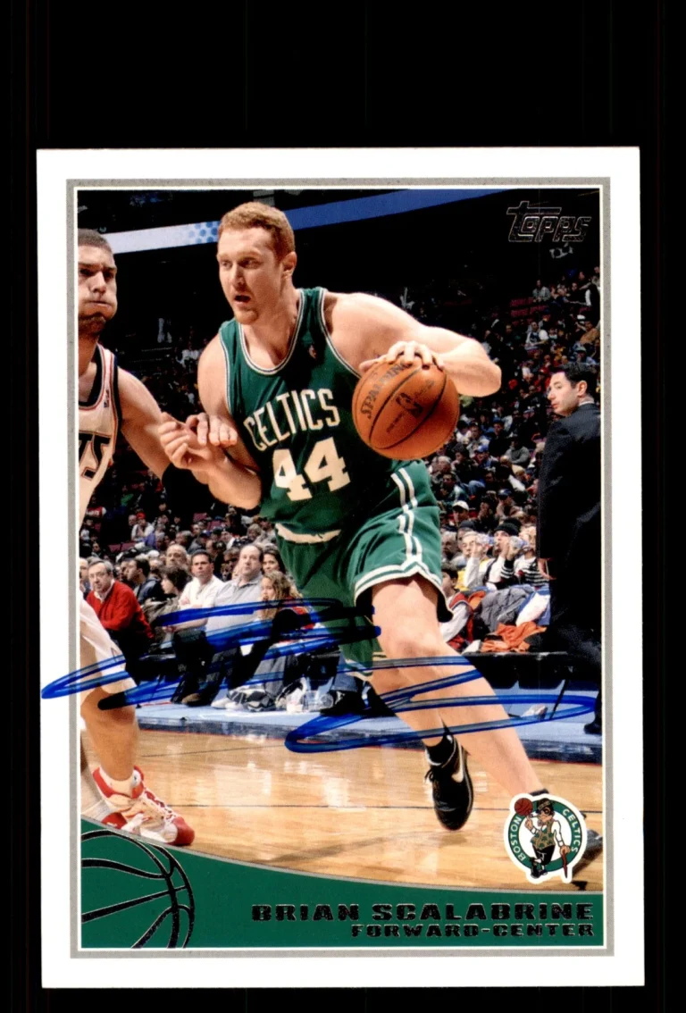 Signed Basketball Card Auto Brian Scalabrine 2009-10 Topps #21 Boston Celtics