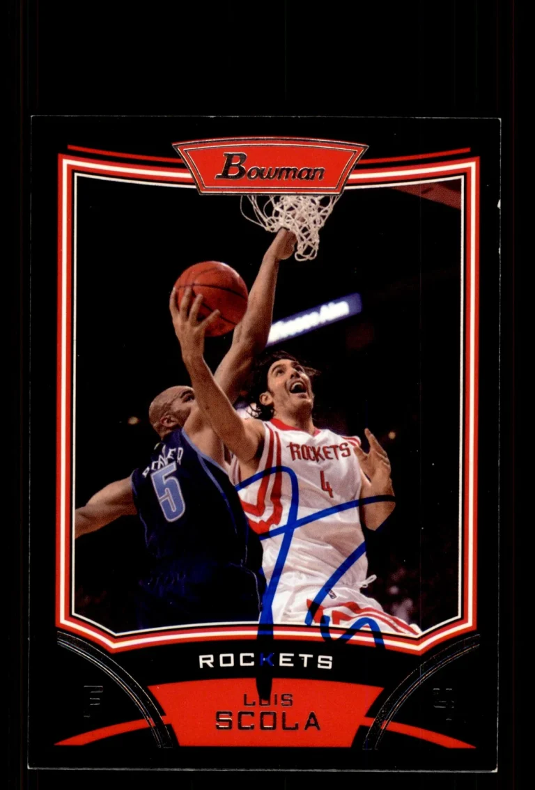 Signed Basketball Card Auto Luis Scola 2008-09 Bowman #28 Houston Rockets