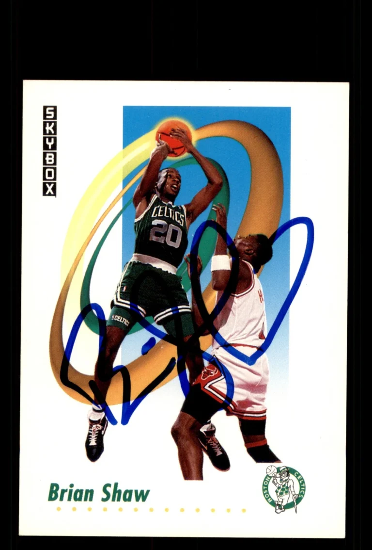 Signed Basketball Card Auto Brian Shaw 1991-92 SkyBox #20 Boston Celtics