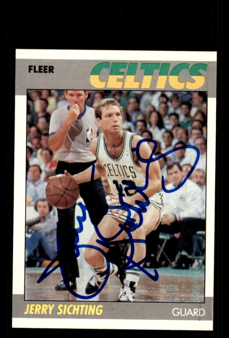 Signed Basketball Card Auto Jerry Sichting 1987-88 Fleer #99 Boston Celtics