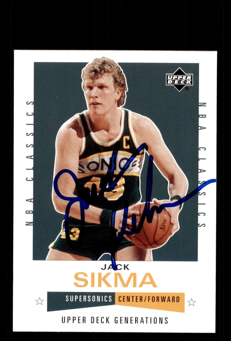 Signed Basketball Card Auto Jack Sikma 2002-03 Upper Deck Generations #121