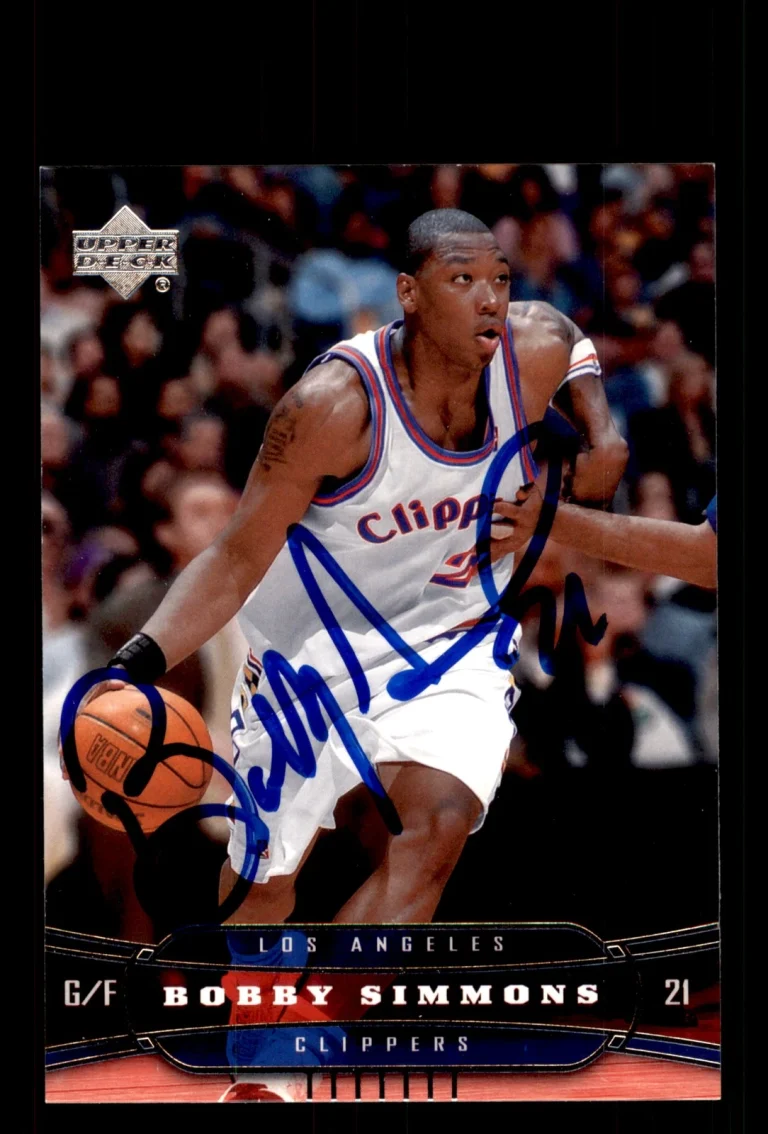 Signed Basketball Card Auto Bobby Simmons 2004-05 Upper Deck #79 Clippers