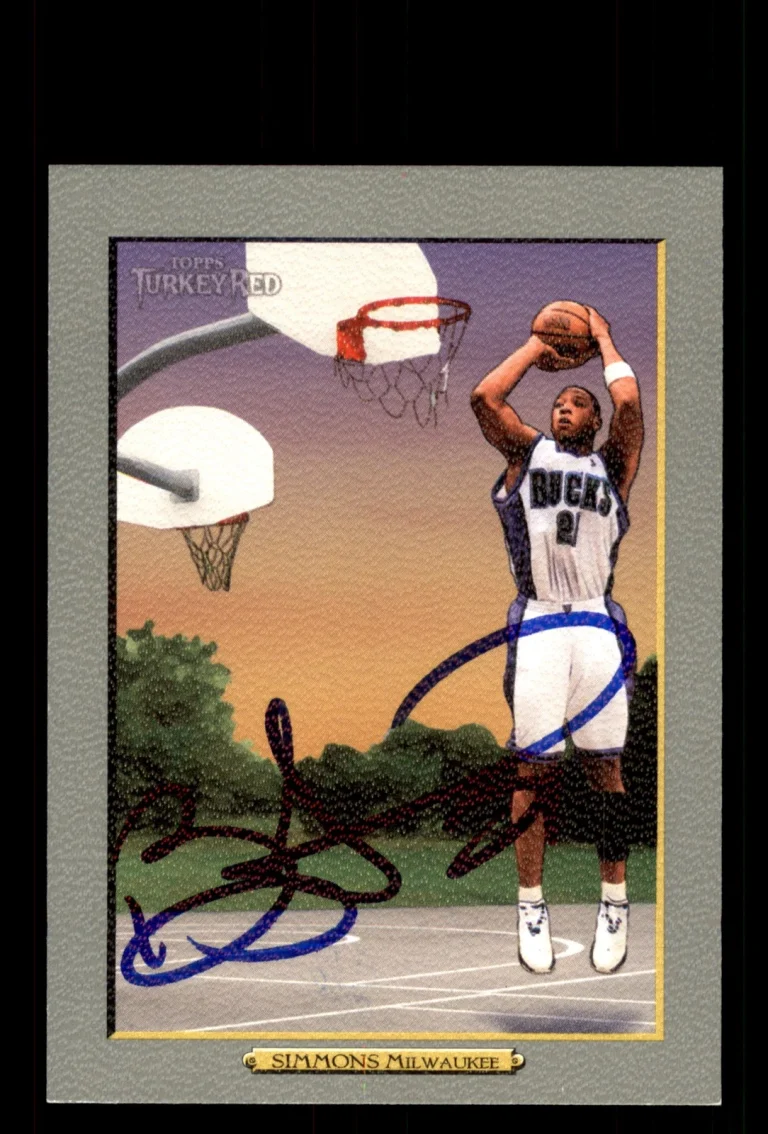 Signed Basketball Card Auto Bobby Simmons 2006-07 Topps Turkey Red #82 Bucks