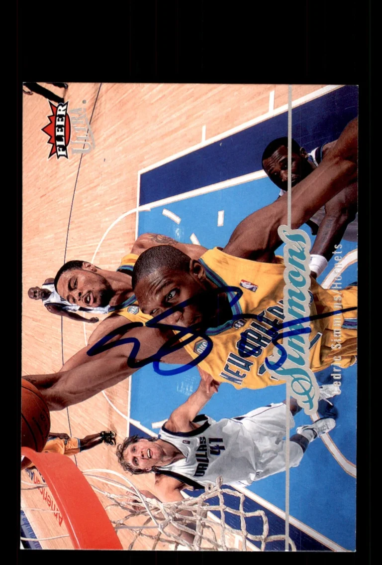 Signed Basketball Card Auto Cedric Simmons 2007-08 Ultra #123 Hornets