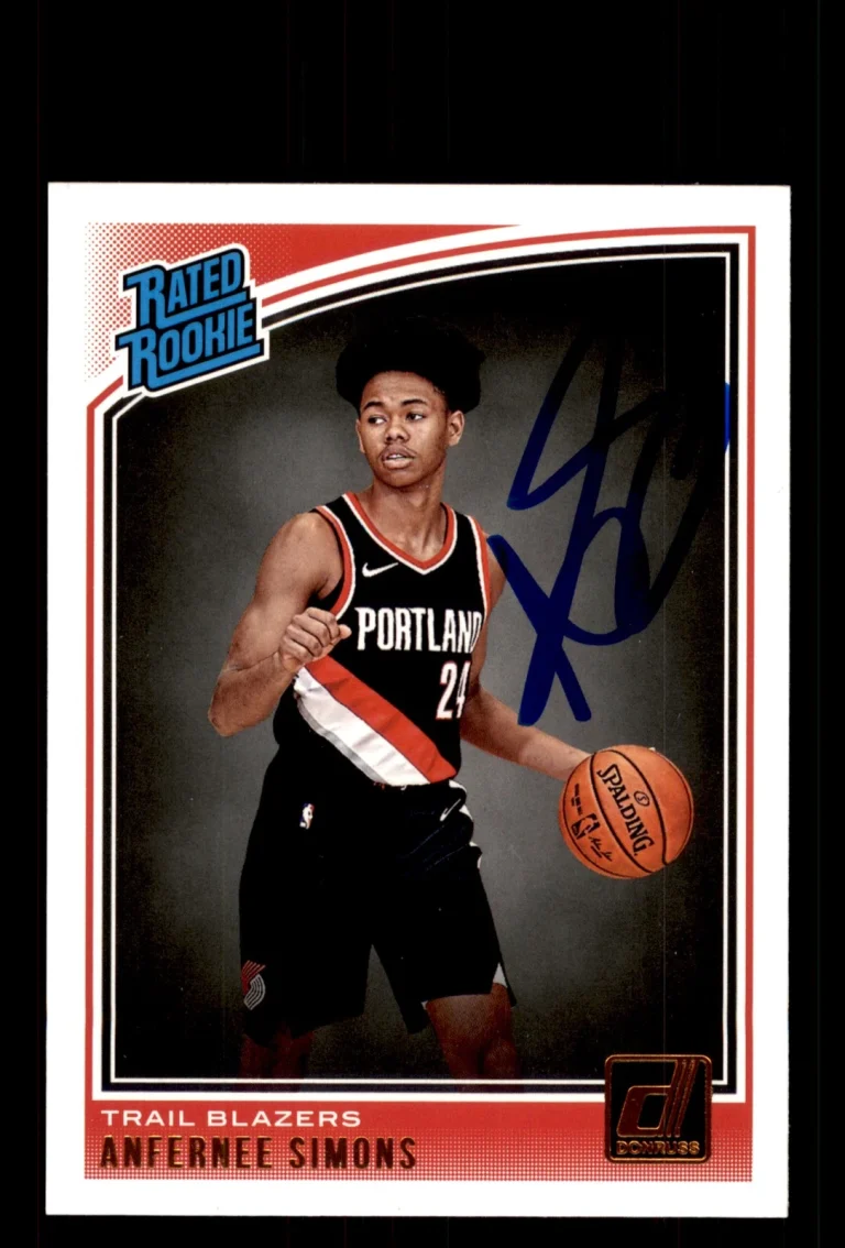 Signed Basketball Card Auto Omari Spellman 2018-19 Donruss Optic #196 Hawks