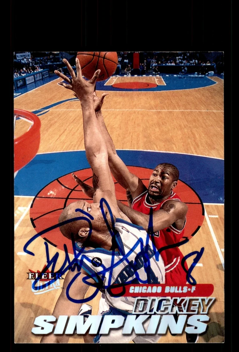 Signed Basketball Card Auto Dickey Simpkins 2000-01 Ultra #30 Chicago Bulls