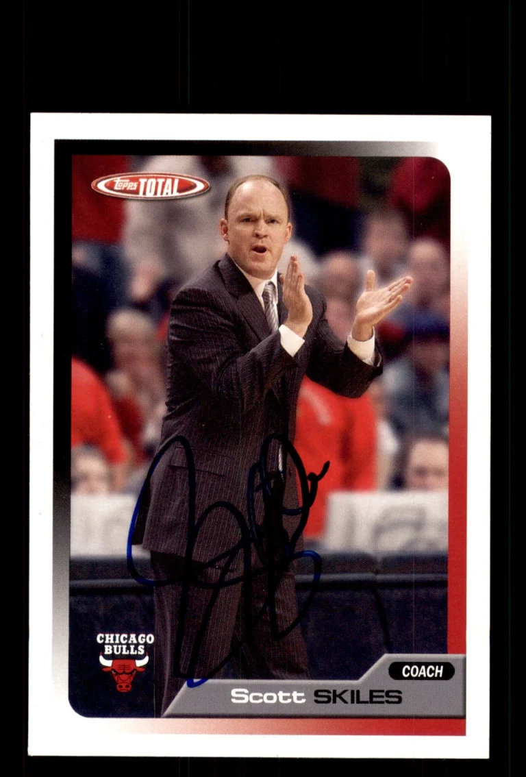 Signed Basketball Card Auto Scott Skiles 2005-06 Topps Total #367 Chicago Bulls