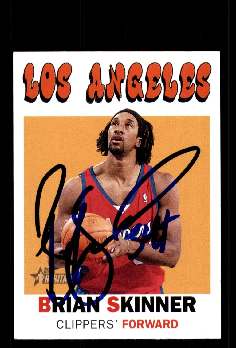 Signed Basketball Card Auto Brian Skinner 2000-01 Topps Heritage #87 Clippers