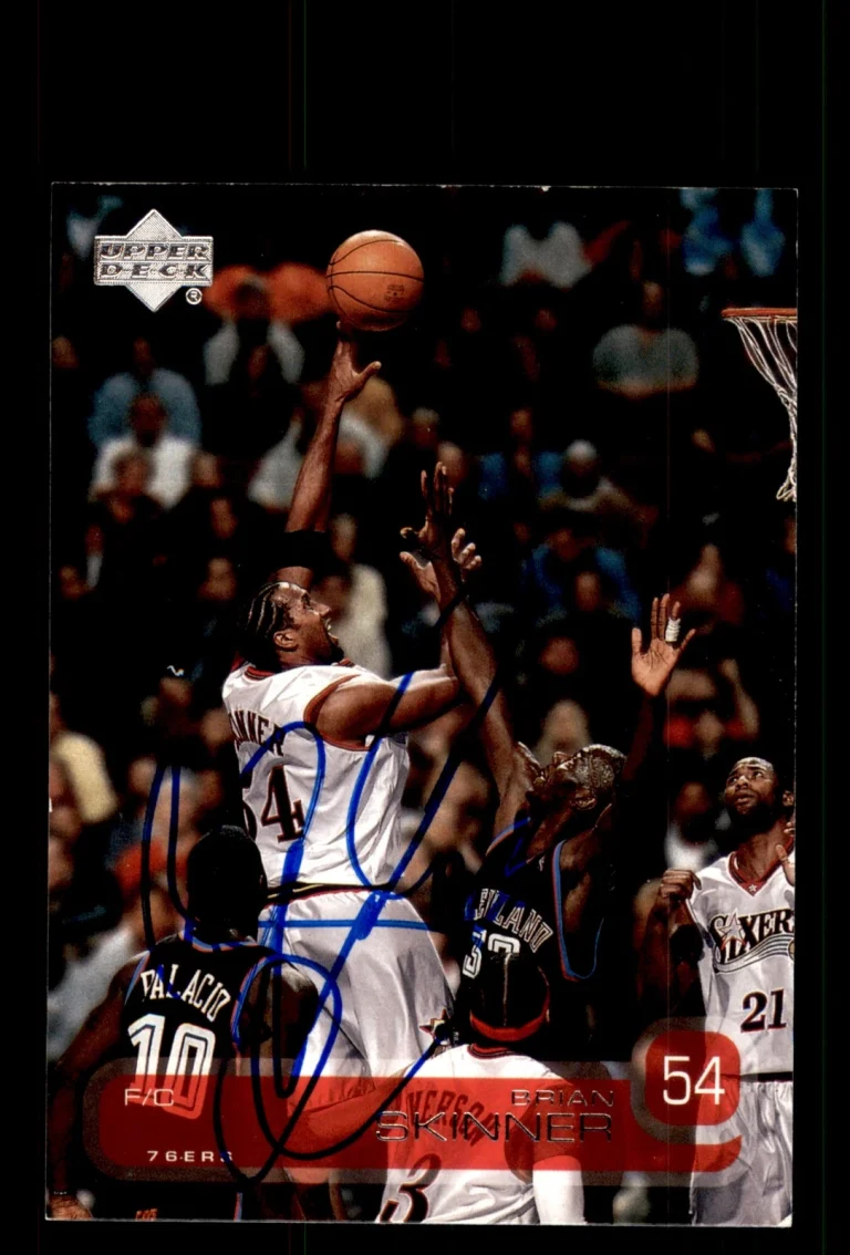 Signed Basketball Card Auto Brian Skinner 2002-03 Upper Deck #339 76ers