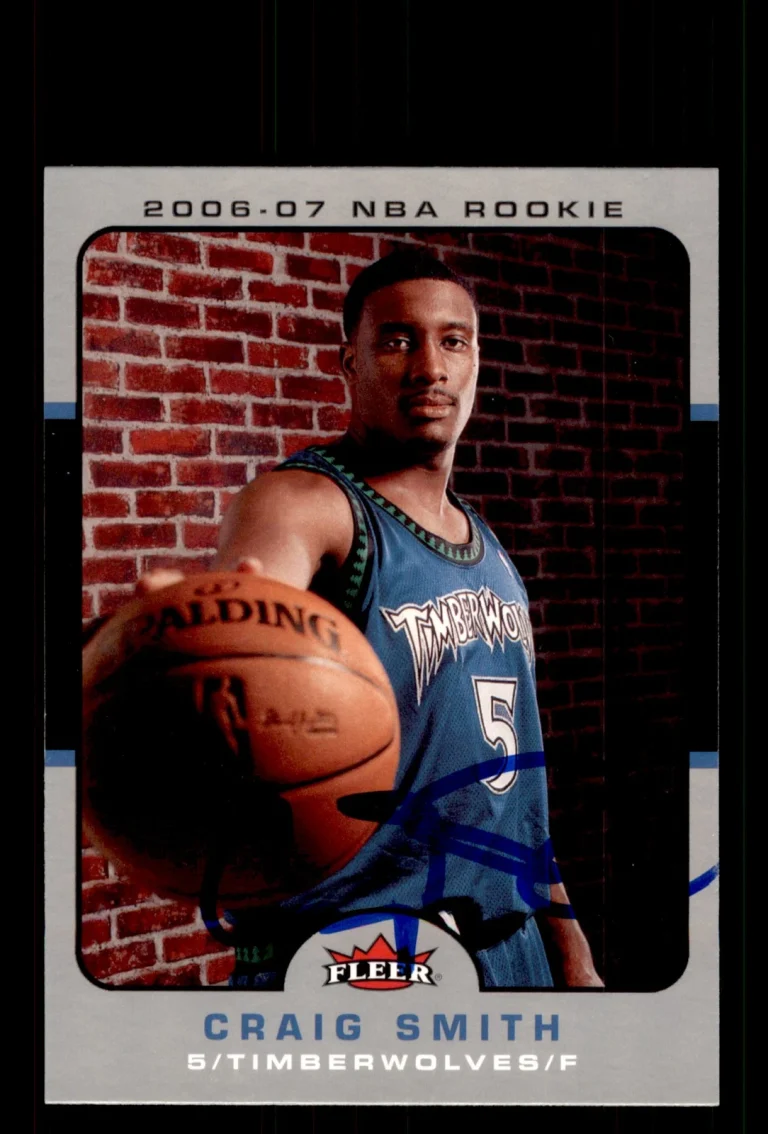 Signed Basketball Card Auto Craig Smith 2006-07 Fleer #235 Timberwolves