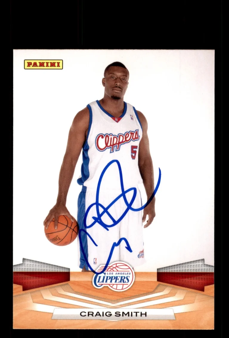 Signed Basketball Card Auto Craig Smith 2009-10 Panini #267 Los Angeles Clippers