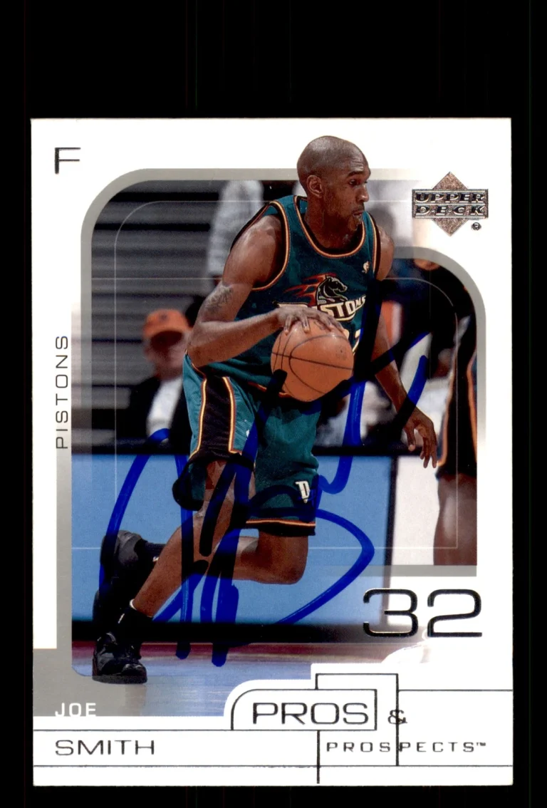 Signed Basketball Card Auto Joe Smith 2001-02 Upper Deck Pros & Prospects #23