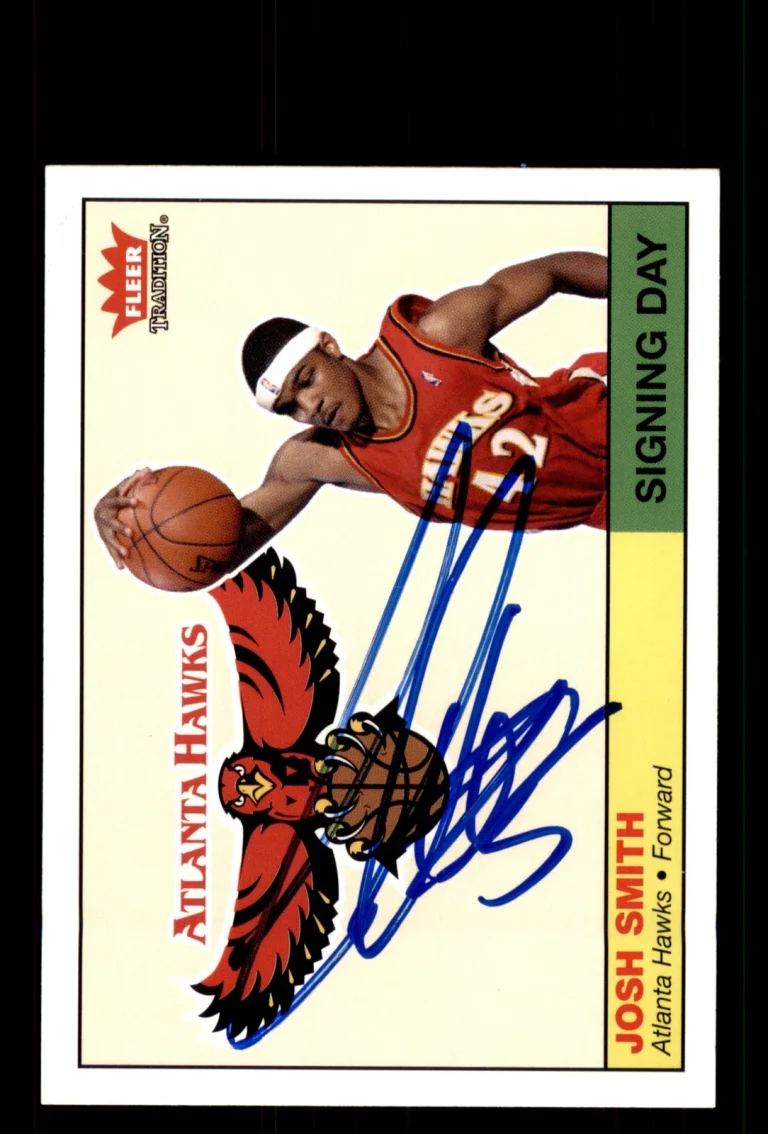 Signed Basketball Card Auto Josh Smith 2004-05 Fleer Tradition #13SD Hawks