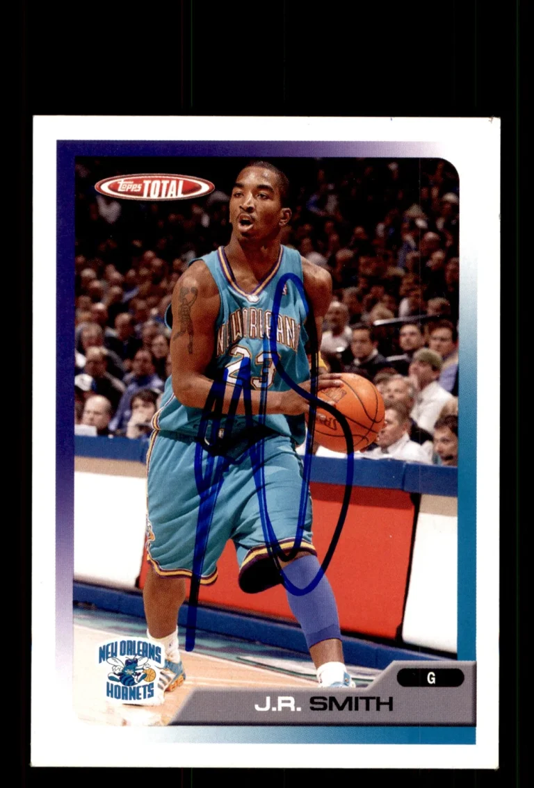 Signed Basketball Card Auto J.R. Smith 2005-06 Topps Total #107 Hornets