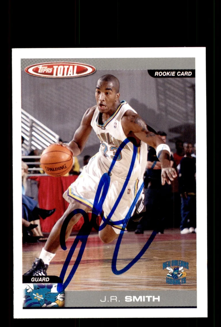 Signed Basketball Card Auto J.R. Smith 2004-05 Topps Total #325 Hornets