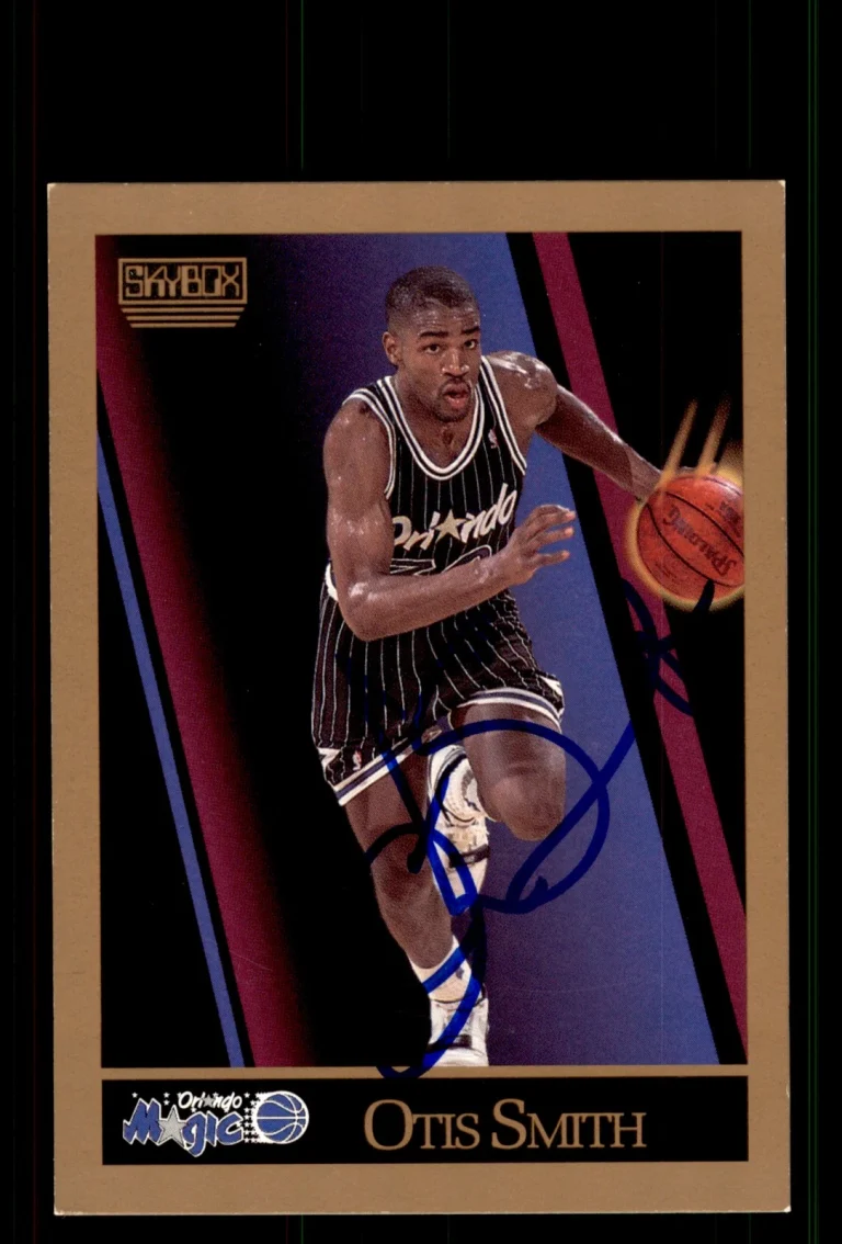 Signed Basketball Card Auto Otis Smith 1990-91 SkyBox #206 Orlando Magic