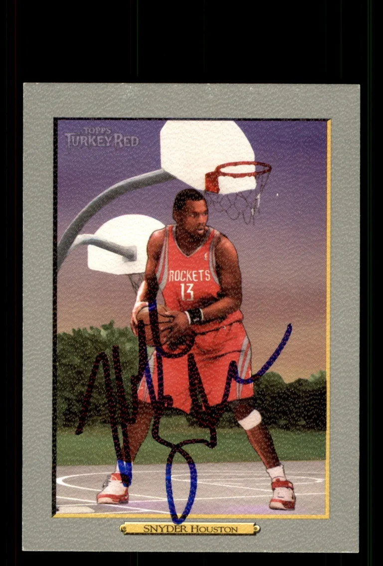 Signed Basketball Card Auto Kirk Snyder 2006-07 Topps Turkey Red #113 Rockets